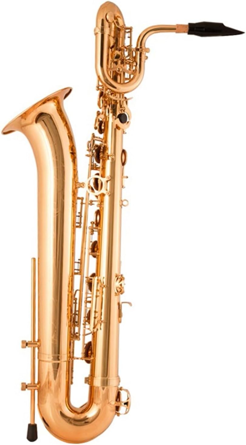 Baritone Saxophone In E Flat Woodwind Instrument For Beginners Professional Playing Gold