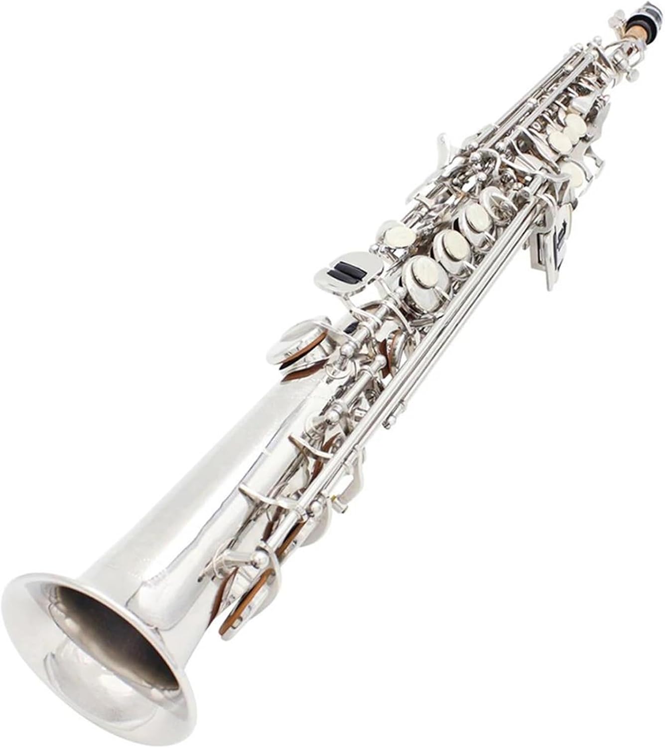 Beginner saxophone Soprano Saxophone Silver Brass Sax Bb B Flat Saxofon Woodwind Musical Instrument With Bag Saxophone Accessories