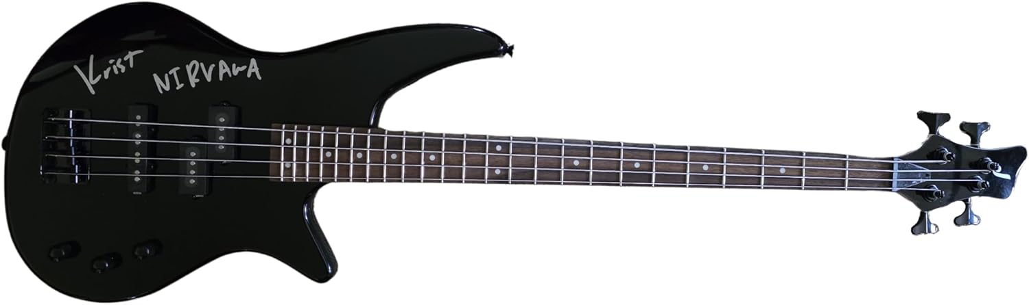 Krist Novoselic Signed Electric Bass Guitar COA Exact Proof Autographed Nirvana