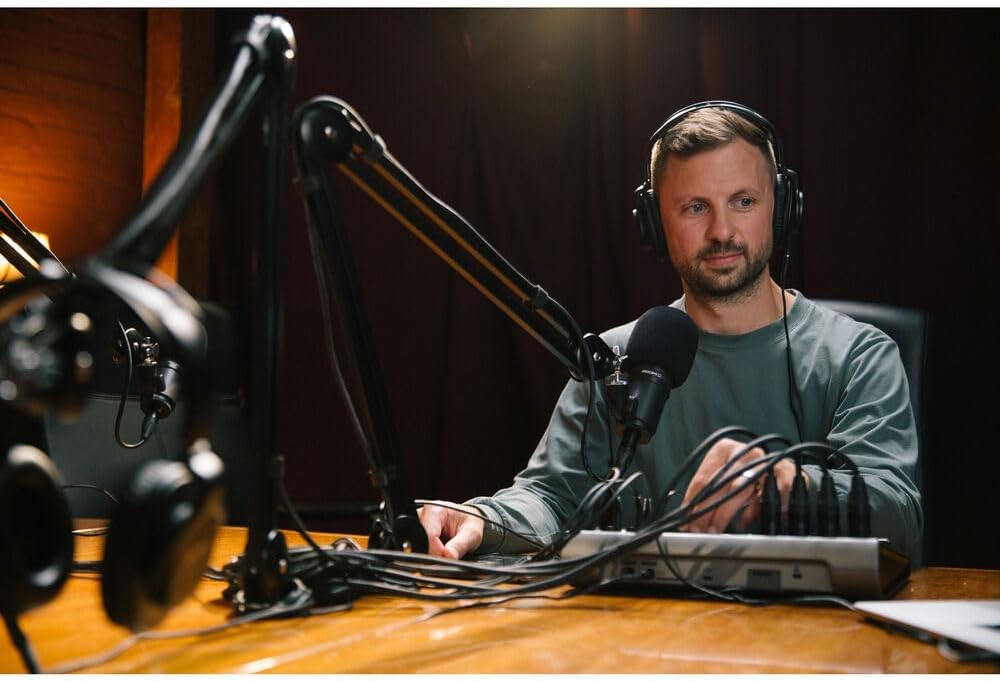 Zoom PodTrak P8 Portable Multitrack Podcast Recorder With 6 Microphone Inputs, 6 Headphone Outputs, Smartphone Input, 9 Sound Pads, Onboard Editing, Battery Powered Bundle With Accessories