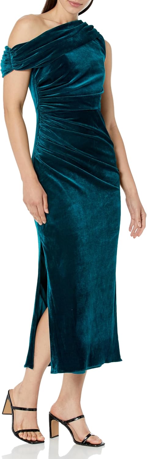 Shoshanna Women's Grover Gemstone Velvet Midi Dress