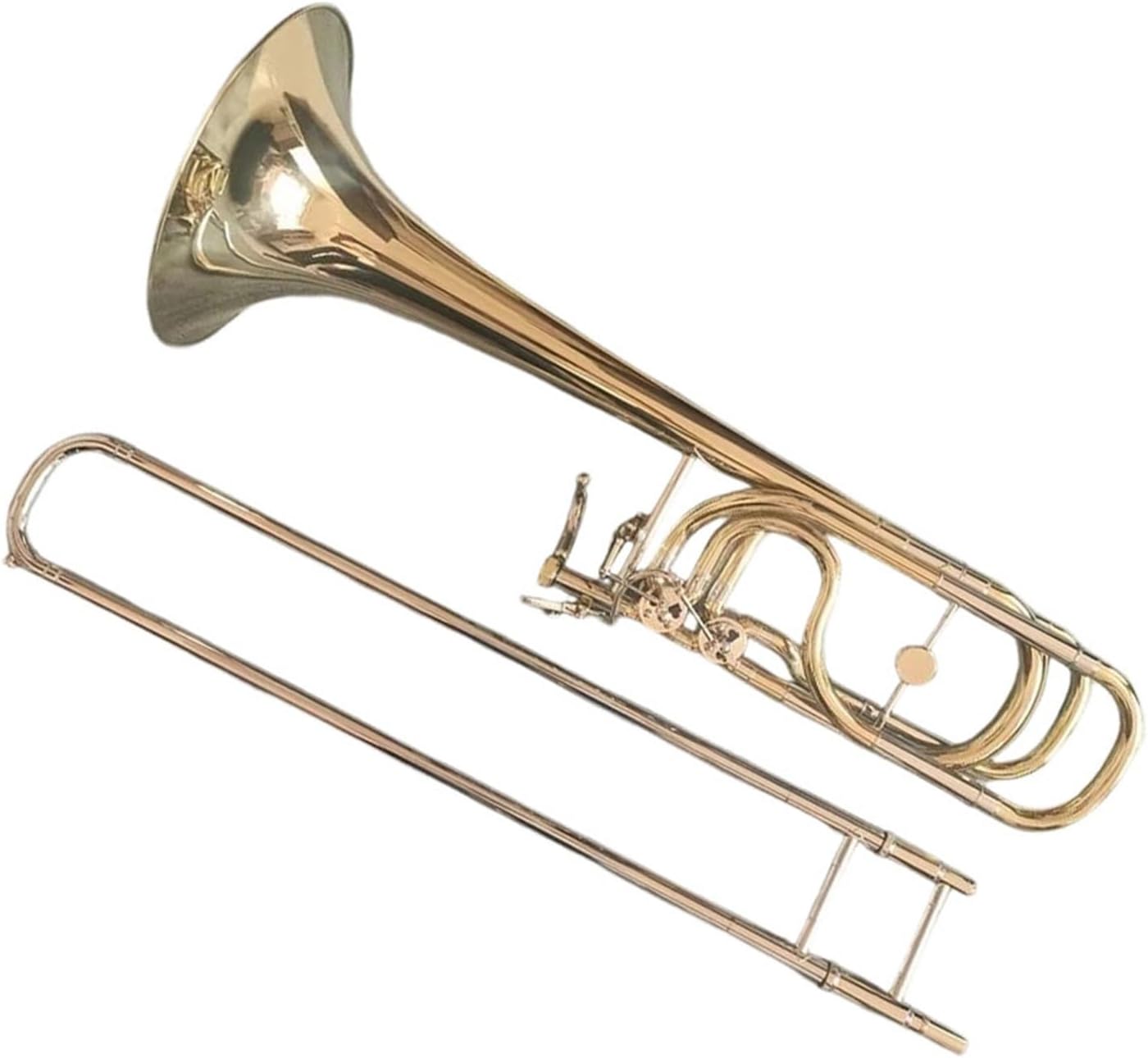 Adult Trombone Instrument Gold Lacquered Brass Bass Bb Performance Instrument Trombone