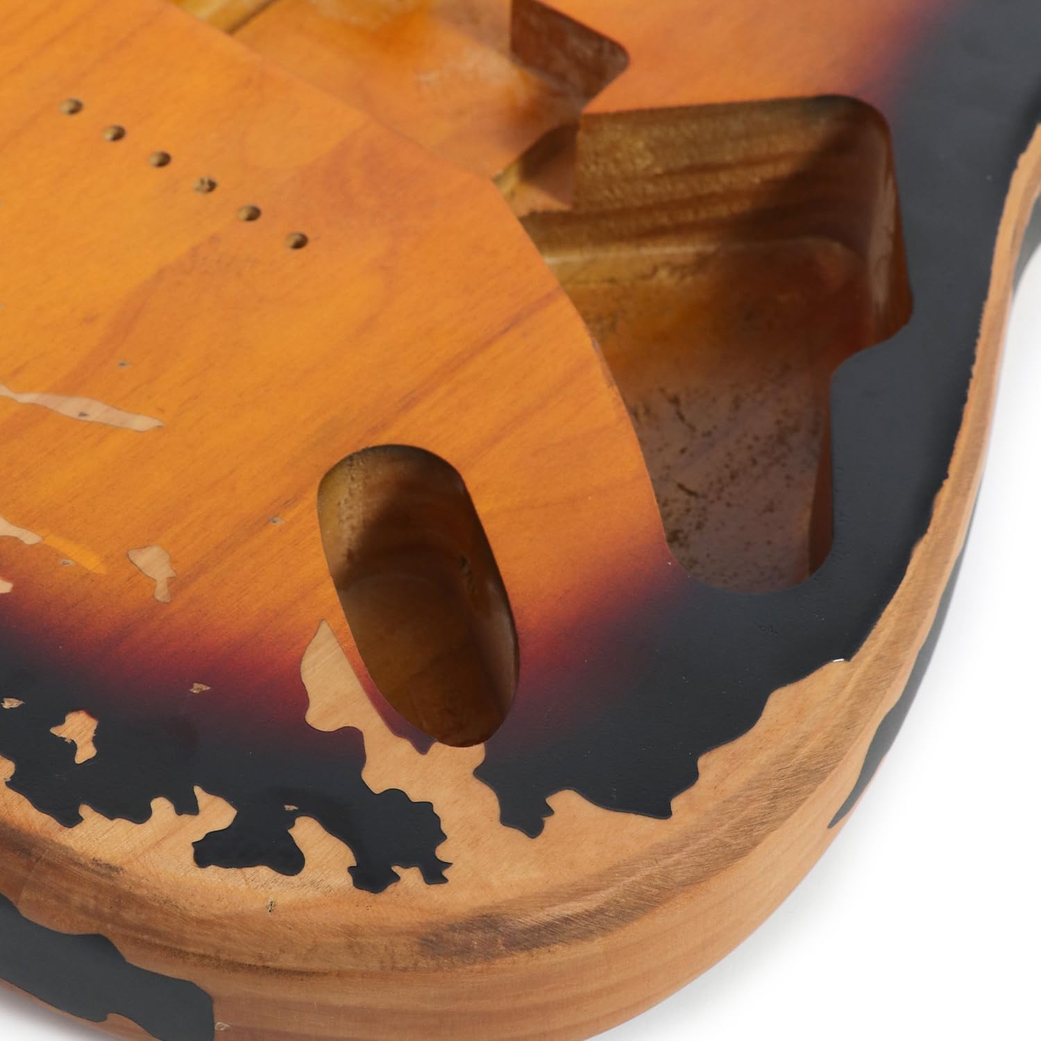 Sunsmile Relic Electric Guitar Body ST Style Nitro Top Alder Wood DIY Guitar Body H-S-H Route Relic 3 Tone Sunburst.