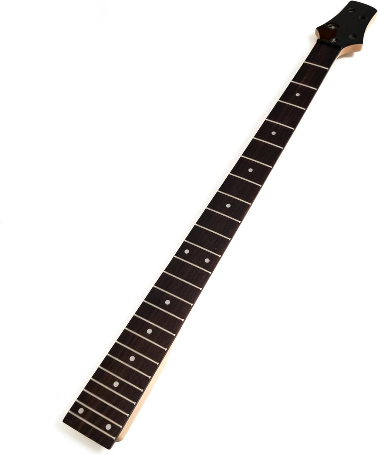 Premium Maple Guitar Neck for Ibanez Bass, 4-String 24 Fret Canadian Maple Neck with Rosewood Fingerboard, Gloss Finish, Also Compatible with Precision Bass Guitar Neck Replacement Parts