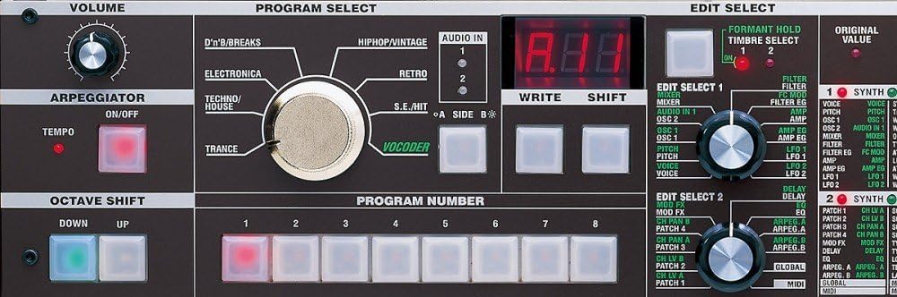 Korg microKORG Compact Analog Modeling Synthesizer w/Vocoder Mini Mic, 4 Voices and 6-step Arpeggiator