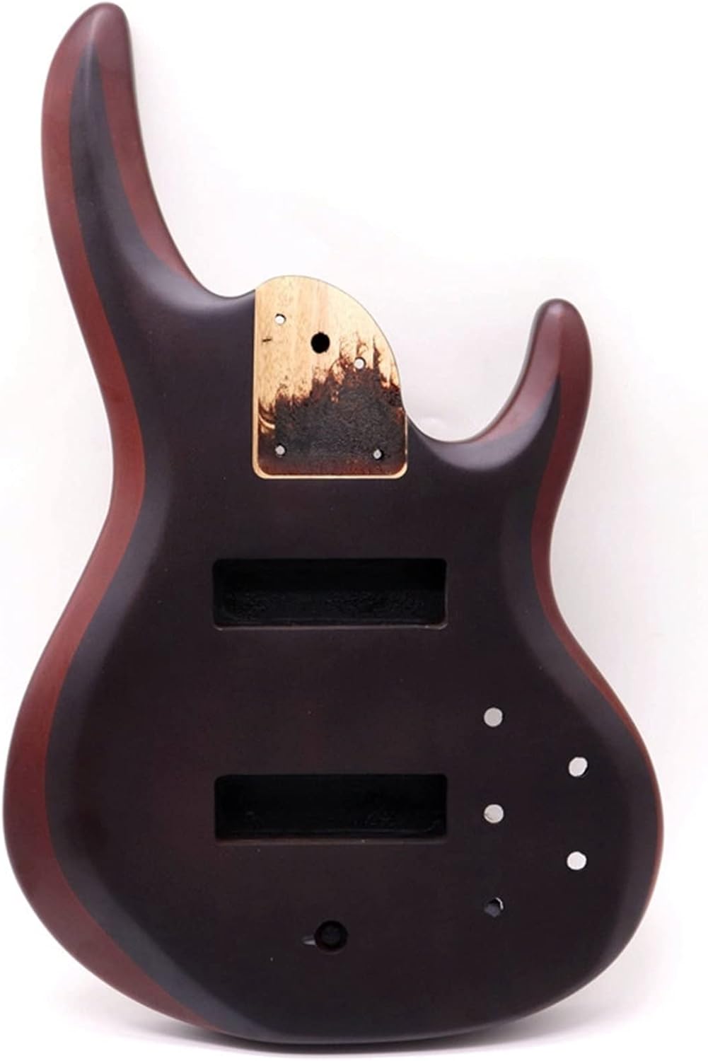 Electric Bass Guitar Body Okoume Wood with 24 Fret Guitar Neck DIY Guitar Kit