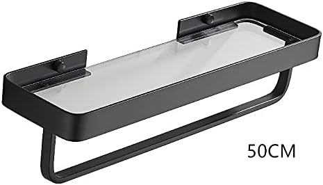 Shower Shelves Bathroom Shower Shelf, Bathroom Corner Shelf, Wall Mounted Kitchen Storage Holder Bathing Accessories (Color : 50cm Black)