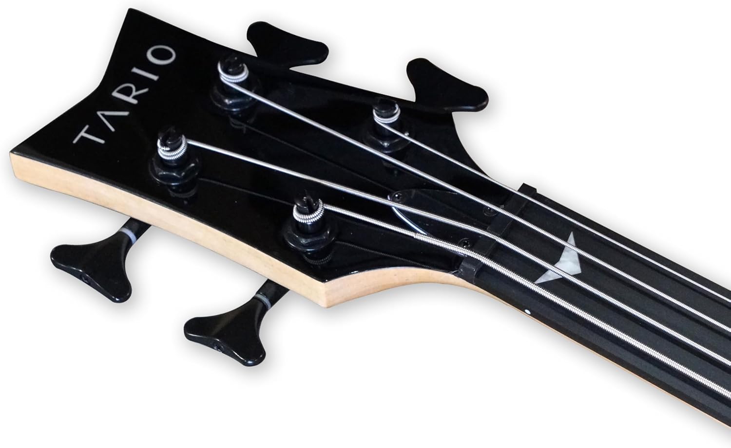 4 String Black Fretless Electric Bass, Bolt-on Maple Neck, Poplar Body