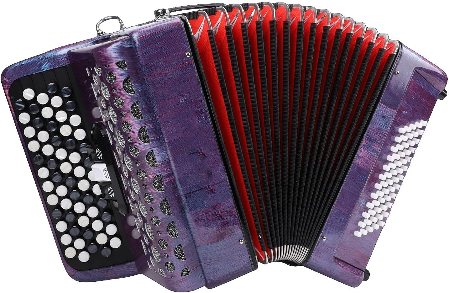 LiebeWH Accordion 62 Keys 60 Bass Buttons Chromatic Scale F B E Tuning for Beginner Professional Player Various Music Styles