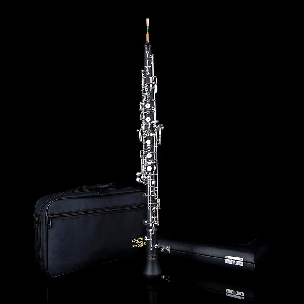 Glory Oboe C Key Cupronickel Plated Silver Woodwind Musical Instrument for Beginner