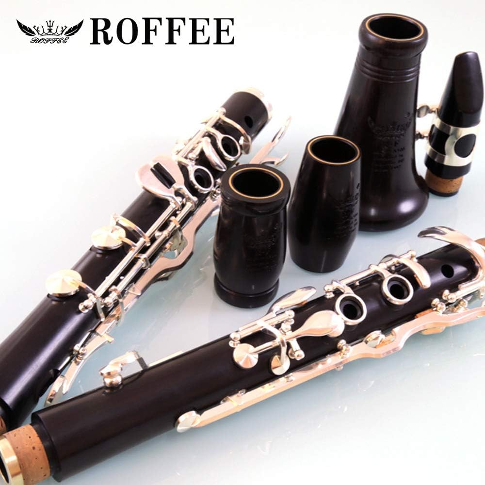 professional performance level 506 ebony wood silver plated 18 keys 4 rings G tone German style clarinet