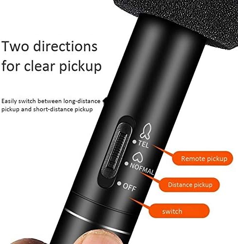 3.5Mm 5M Microphone SLR Camera Interview Microphone Street Live Pickup Microphone News Interview Microphone, Black