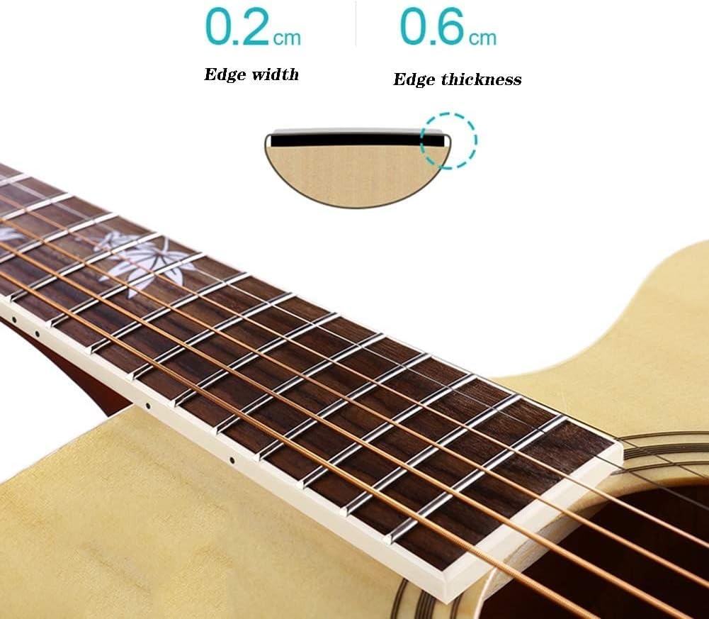 Full Size Guitar Acoustic Guitar Classical Guitar Beginner Practice Adult Ballad Musical Instrument Beautiful Sound Spruce Portable Beginner Acoustic Guitar Starter Package Student G (Beige Long)