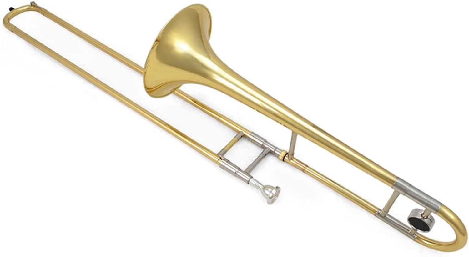 Standard Trombone Professional Tenor Trombone B Flat Tenor Trombone with The Mouthpiece with Case,Gloves, Gold Brass Wind Instruments Valve Trombone