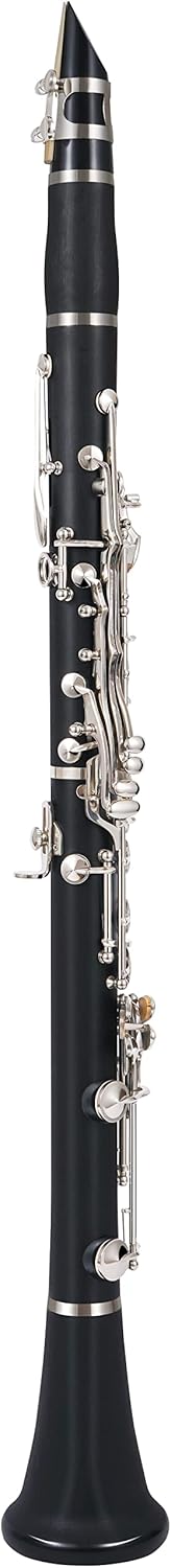 Bb Clarinet (Black) – Beginner, Student & Professionals Woodwind Instrument with 17 Nickel-Plated Keys, Durable Hard Case & Cleaning Kit, Ideal for Band & Orchestra