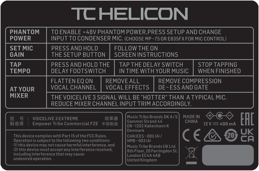 TC Helicon VOICELIVE 3 EXTREME Unrivaled Vocal and Guitar Effects Performance Floor Pedal with Backing Tracks, Looping, Automation and Audio Recording