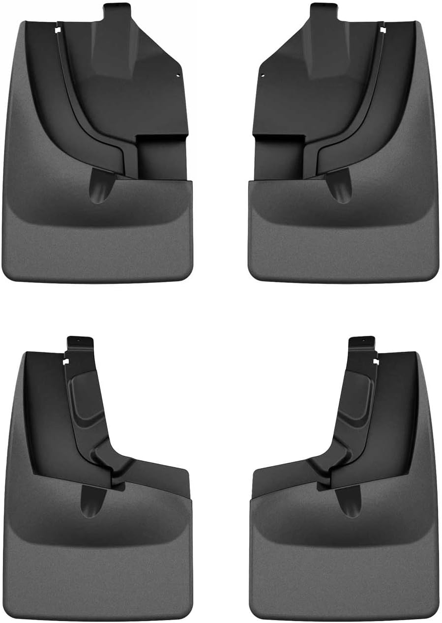 WeatherTech Custom No Drill Splash Guard MudFlaps for Ford Ranger, Front & Rear Set (110169-120169), Black