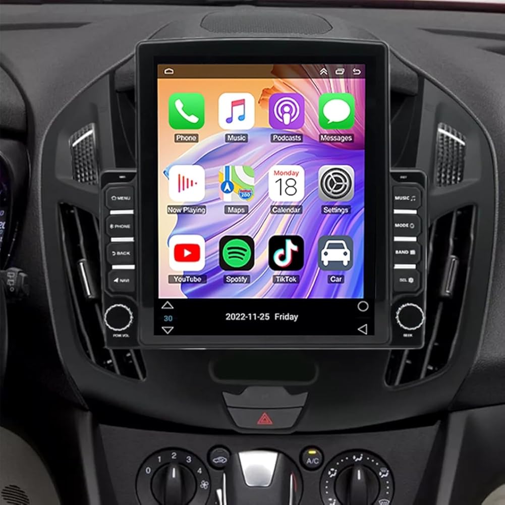 Double Din Car Stereo Radio Compatible for Transit/Tourneo Connect 2014-2018 with CarPlay Android Auto, 9