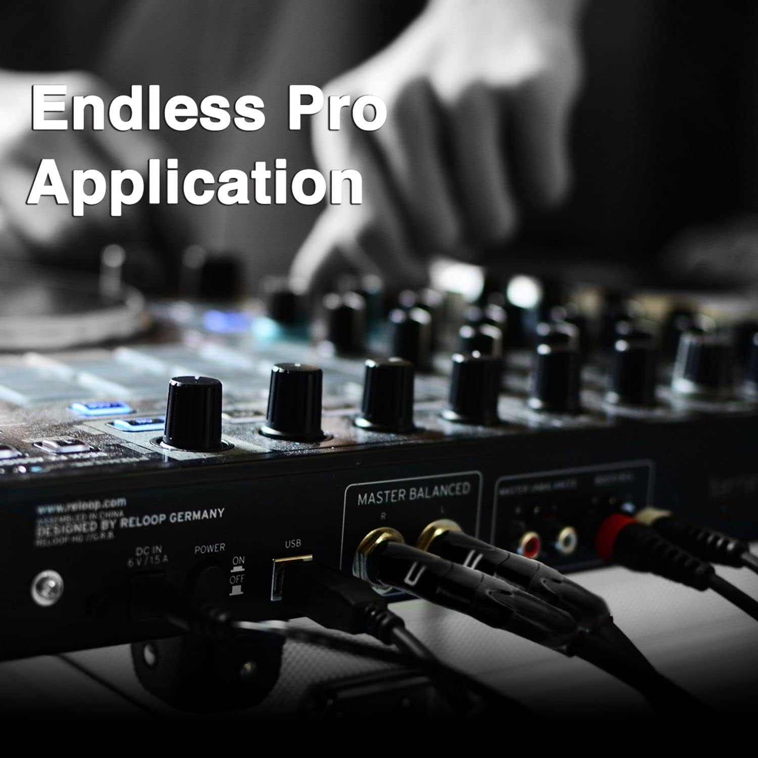 COLUBER 1/4 TRS Cable - 150 Feet Black Stereo Balanced Male to Male Connector for Powered Speakers, Audio Interface or Mixer for Live Performance & Recording