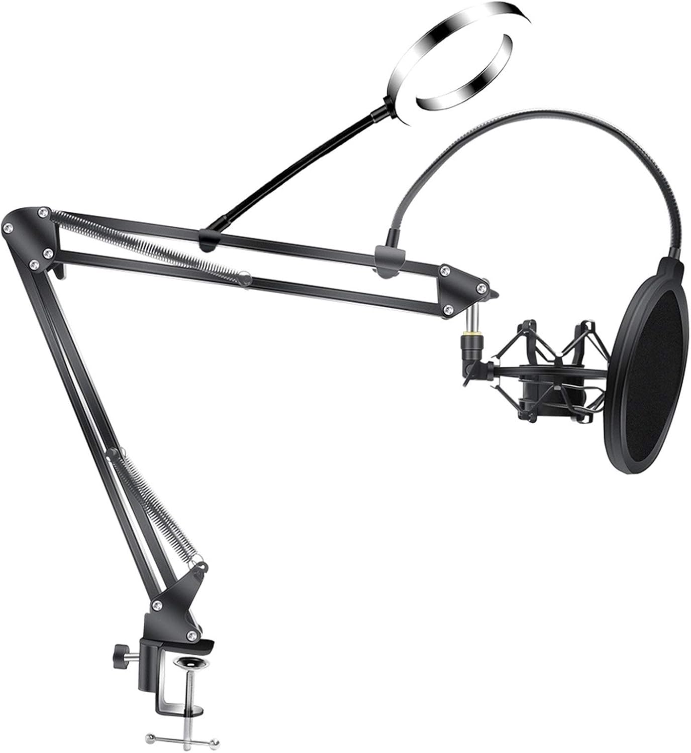 Microphones Accessories Arm Stand for Bm800 Microphone Stand with A Spider Cantilever Bracket Universal Shock Mount Mic Holder (Color : 16cmLightSpider)