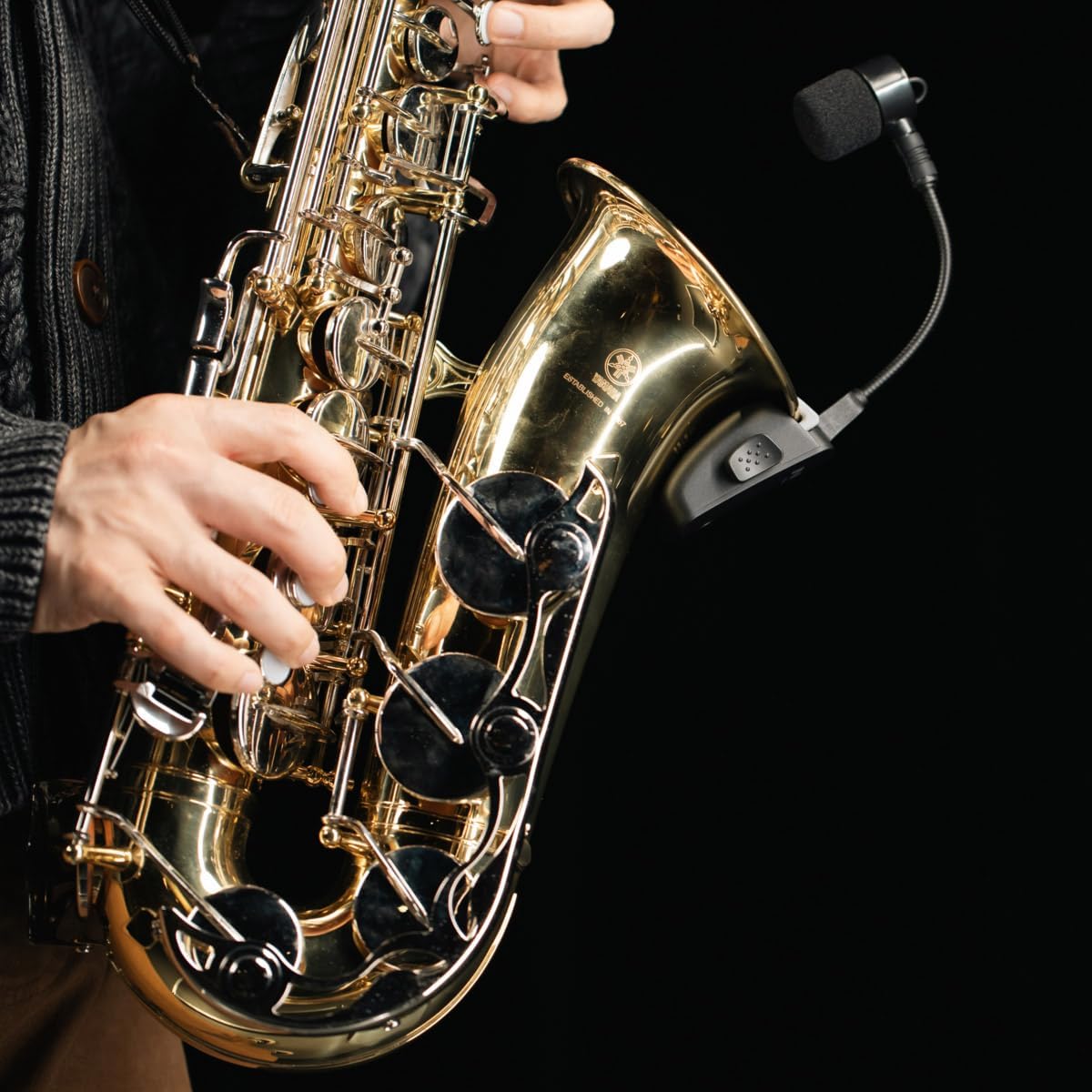 NUX B-6PRO 2.4GHz Wireless Microphone System for Saxophones, Utra-Low Latency,165 feet Range, Auto Pairing, Frequency Hopping, Perfect for Trumpets, Brass, Woodwind Instruments