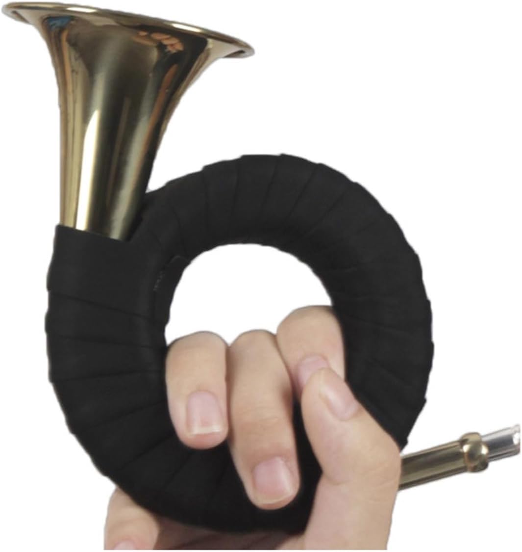 4 Key French Horn Brass Wind Instrument Bb Gold Mini With Stand(Horn Set)