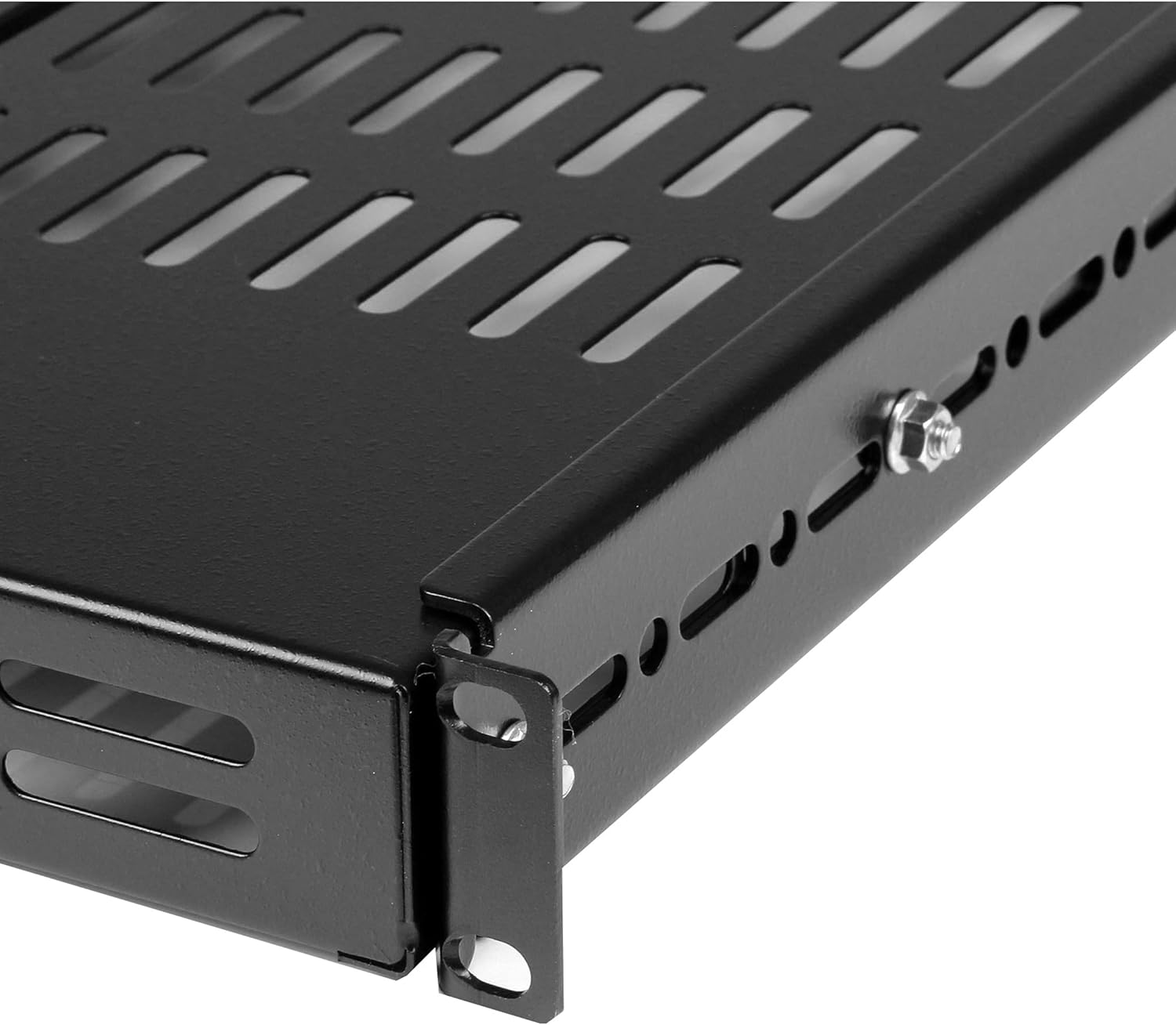 StarTech.com 1U Adjustable Vented Server Rack Mount Shelf - 175lbs - 19.5 to 38in Adjustable Mounting Depth Universal Tray for 19