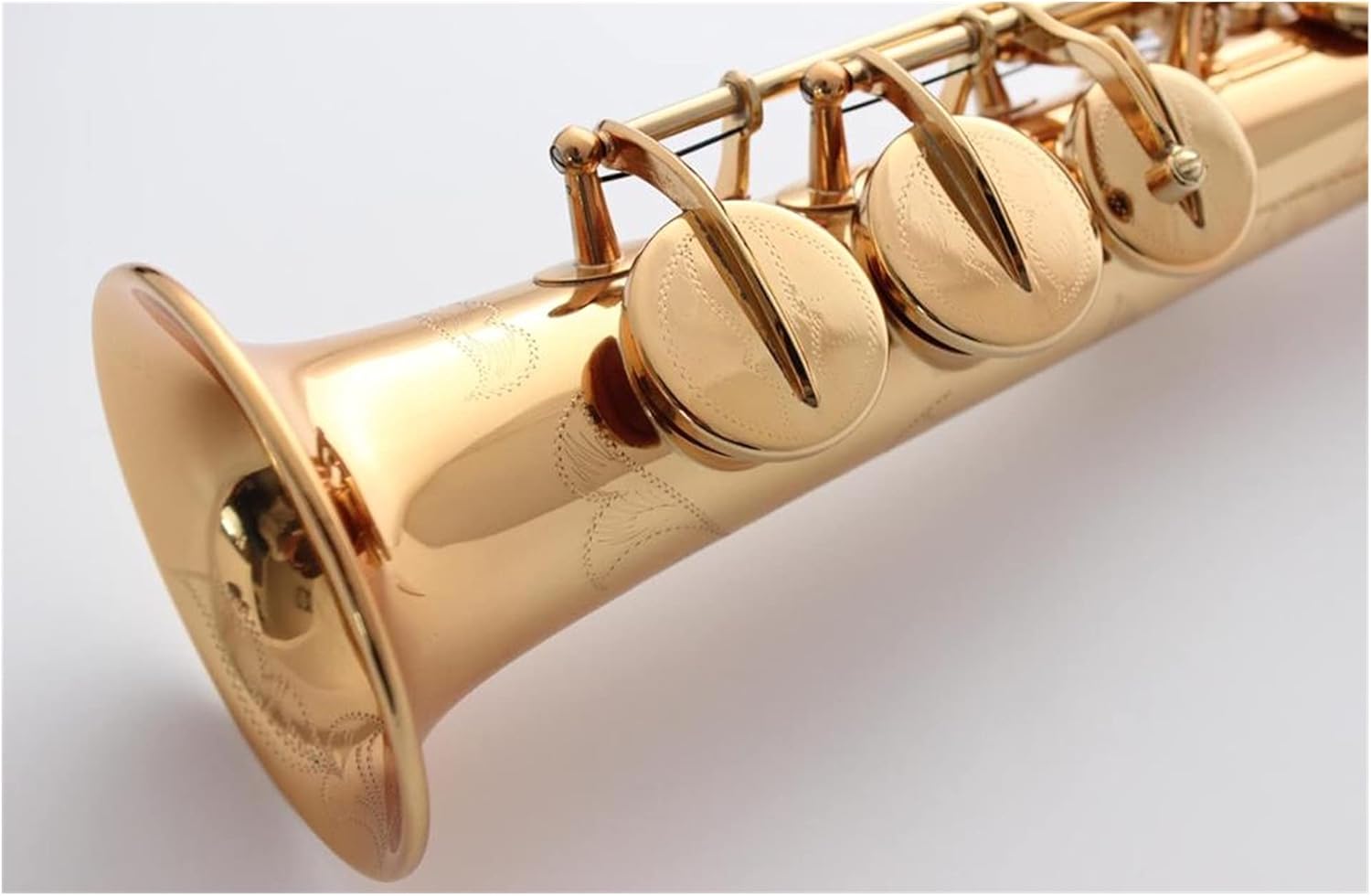 Saxophone Straight Soprano Saxophone Gold Lacquer B-Flat Soprano Sax R54 with Case Mouthpiece Reeds Neck Key Type Woodwind Instrument