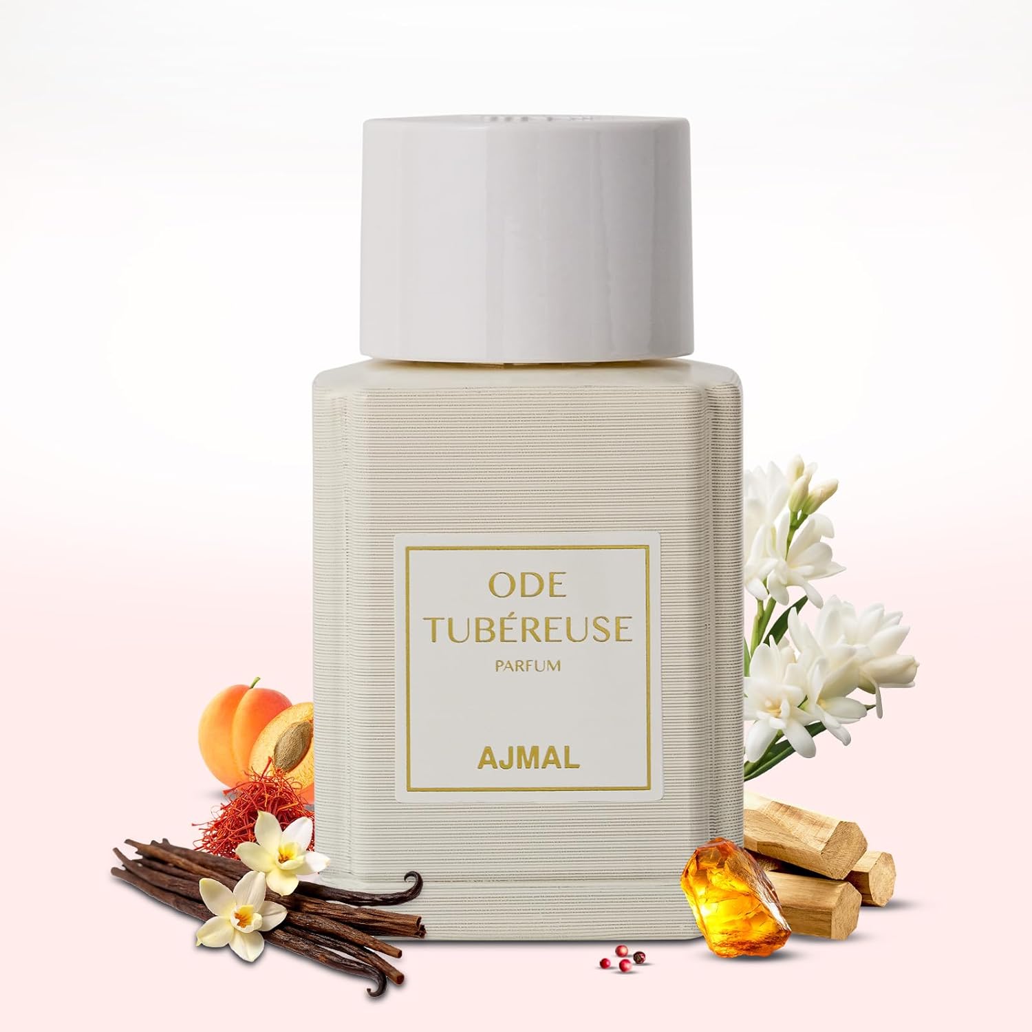 Ajmal Ode Tubéreuse Eau de Parfum for Women – 3.4 fl oz / 100 ml | Luxury Premium Floral Woody Perfume | Long Lasting French Fragrance | Made in France & Crafted in Dubai | Exclusive for USA