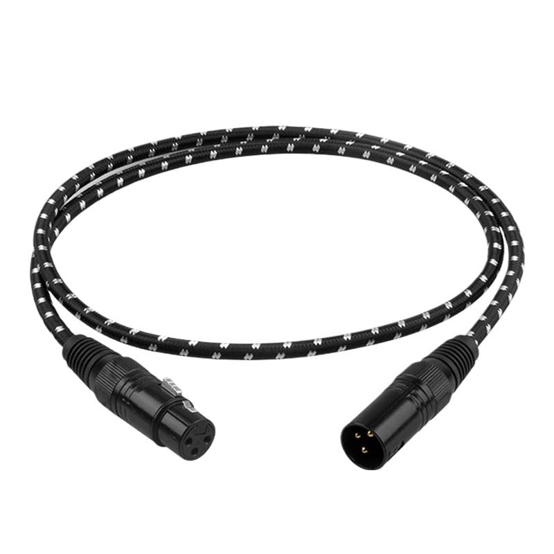 Wen ST HiFi XLR Audio Cable Stereo high Purity 6N OFC Gold-Plated XLR Plug Male to Female for Microphone Mixer(Single,3m)