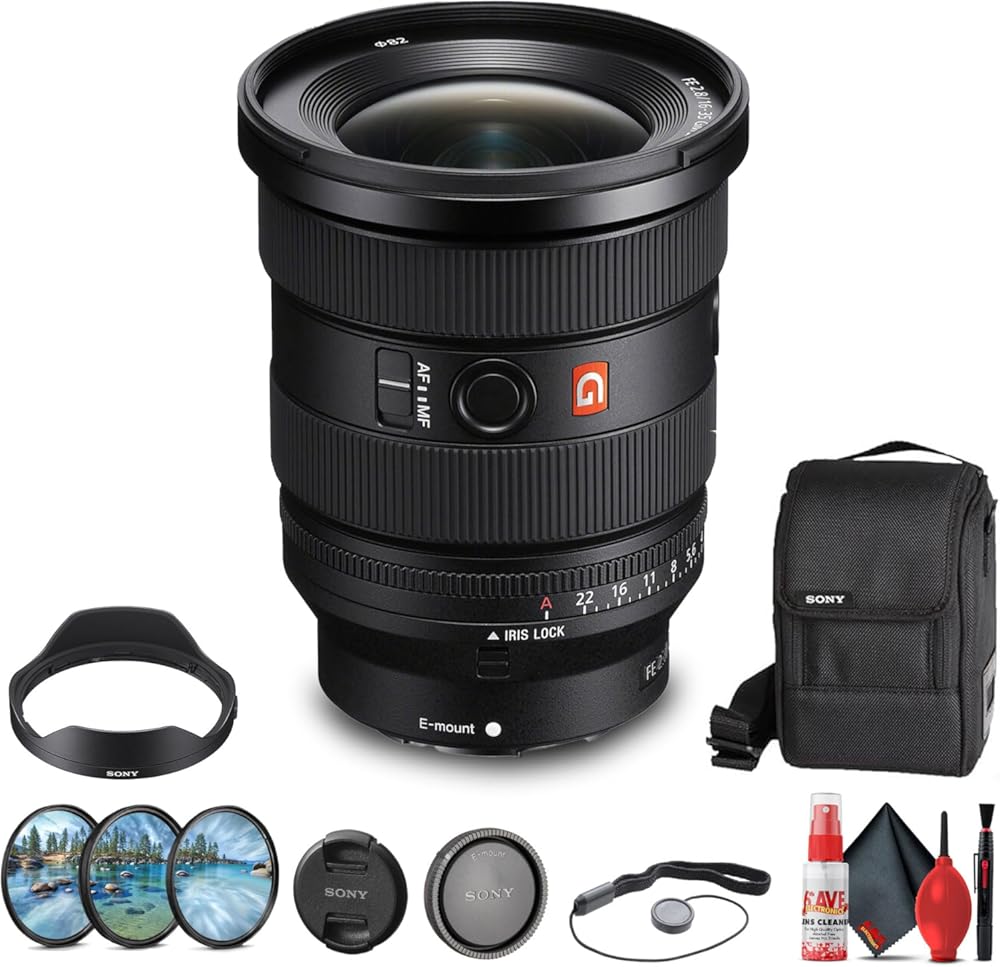 Sony FE 16-35mm f/2.8 GM II Wide Angle Zoom Lens (Sony E) (SEL1635GM2) + Filter Kit + Cap Keeper + Cleaning Kit (Renewed)