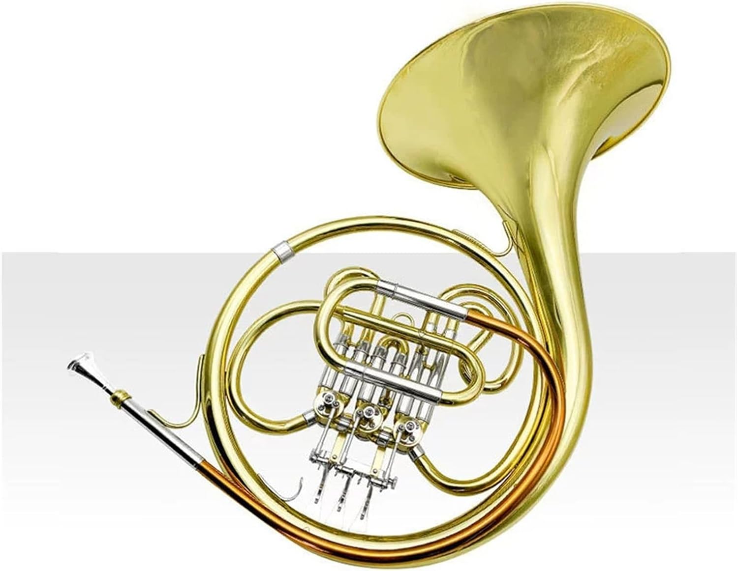 French Horn B flat 3 key single row Brass instrument beginner practice