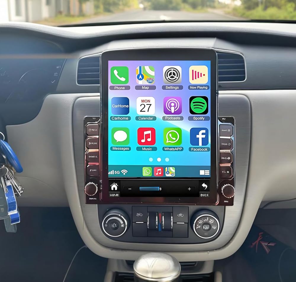 Car Stereo Radio for Chevy Impala 2006-2013 with Wireless Carplay & Android Auto,9.7 Inch Car Audio Receiver GPS Navigation Unit with Bluetooth Head Unit Backup Camera WiFi SWC- 2G+32G