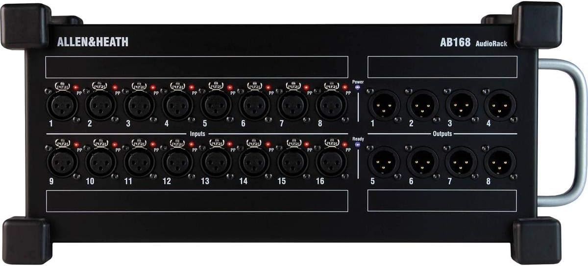 Allen & Heath AB168 Remote Audio Rack/Portable Stage Box for GLD and Qu Series, 16 XLR Input, 8 XLR Output (AH-AB-168)