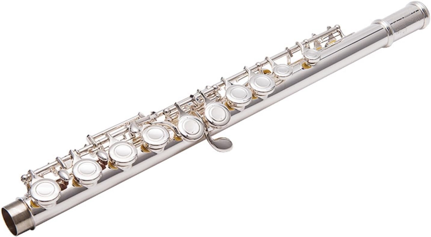 17 Open Hole Closed Hole Flute Wind Instrument White Copper E Key C Key E Key Silver Plated For Beginners (Color : Silver plated 17 open hole plus E key)