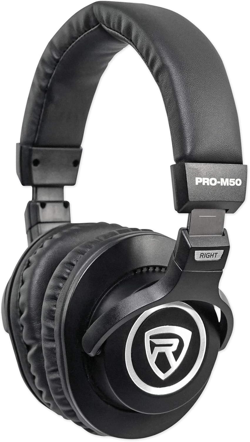 Rockville Podcasting Bundle: ROCK-U MINI 2x2 USB Recording Interface 24-Bit 192kHz, PRO-M50 Studio Headphones w/Detachable Coil Cable, 2-items