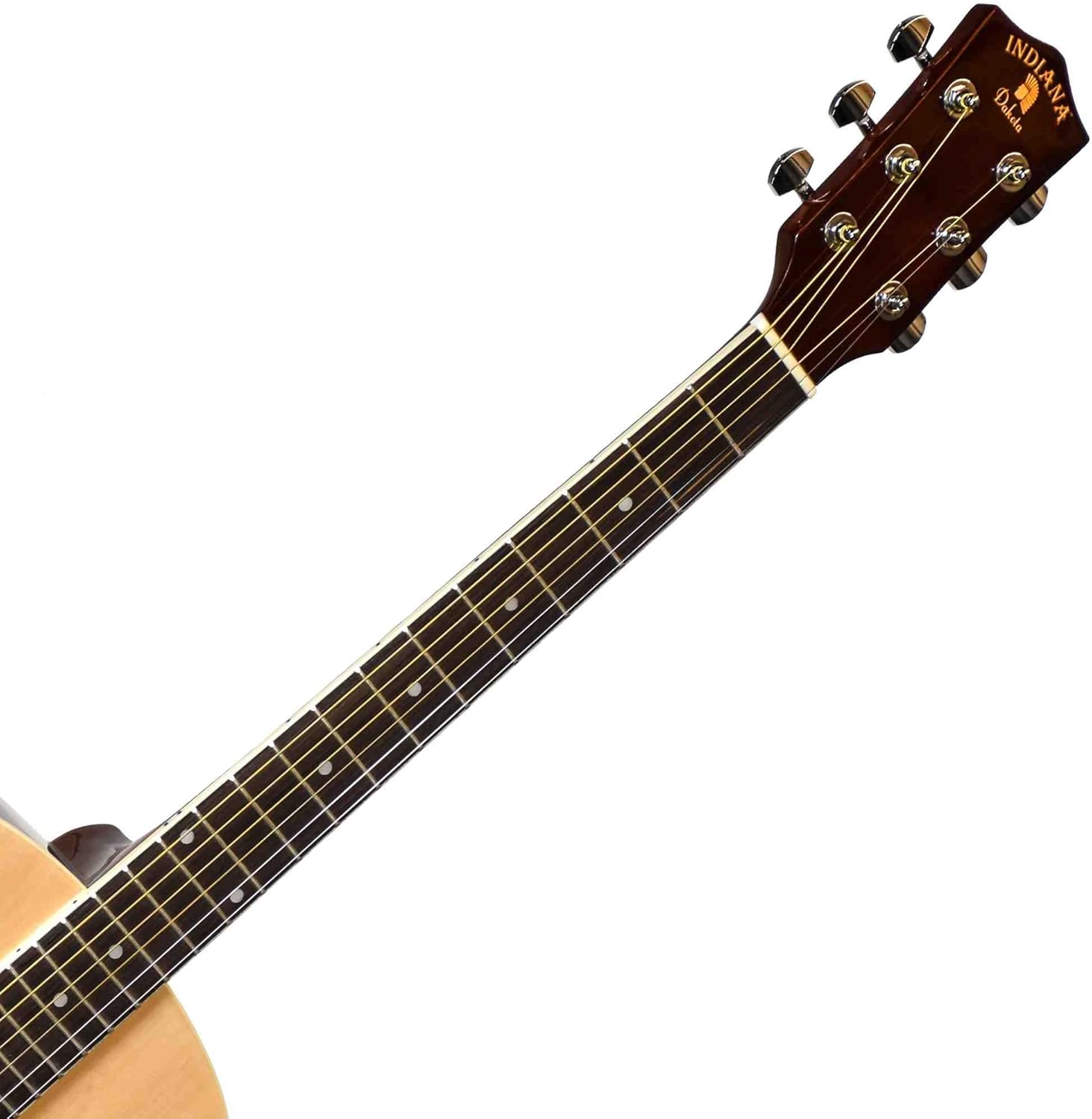INDIANA 6 String Acoustic Guitar, Right, Natural (IDA-N)