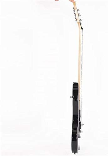 Home Flame Shaped Electric Guitar with 20W Electric Guitar Sound HSH Pickup Novice Guitar Audio Bag Strap Picks Shake Cable Wrench Tool Black 3-7 Days Delivery