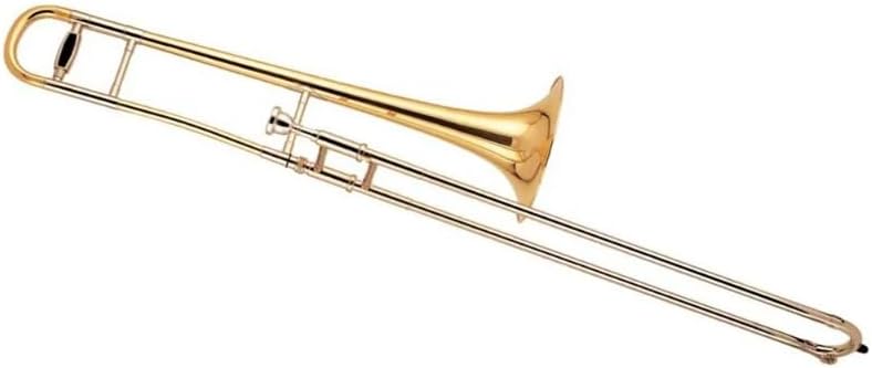 Professional Bb Alto Trombone Gold Lacquer Brass Body with Mouthpiece & Case – Smooth Tone Slide Trombone for Band Performance, Jazz Ensemble, Stage Practice, and Studio Recording