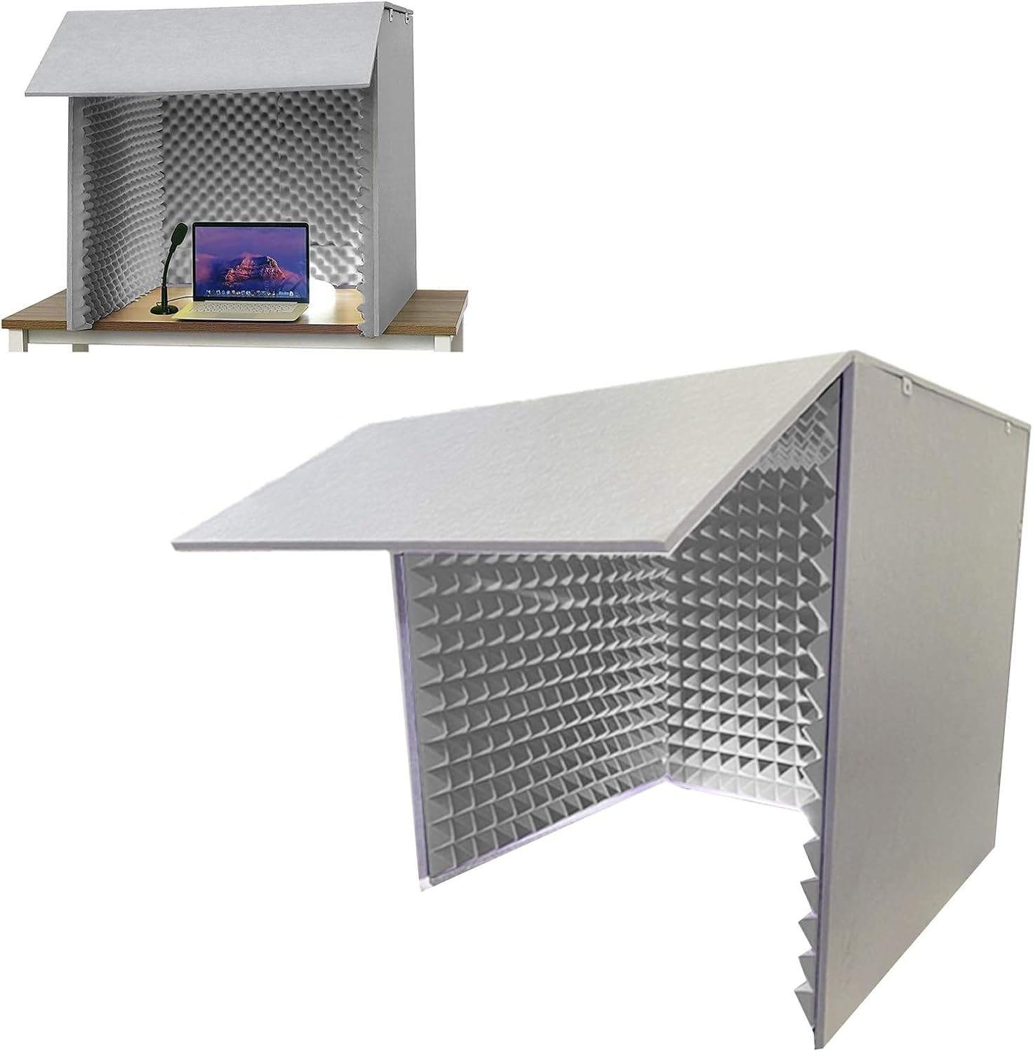 Portable Recording Shielding Box, Soundproof Room, Portable Recording Studio, for Acoustic Treatment (Gris_80*80 * 80cm)