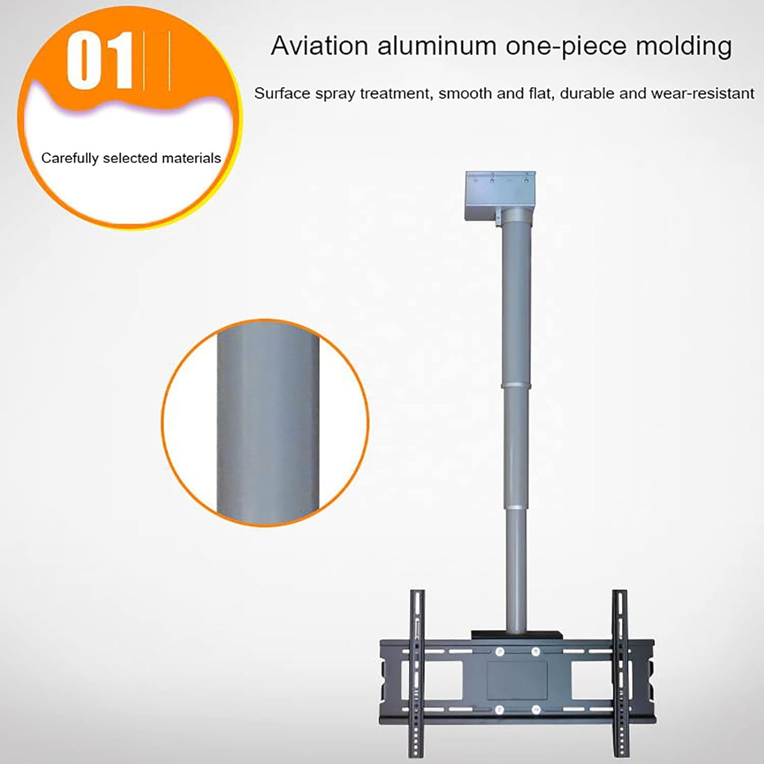 tv Wall Mount TV Mount,Electric Ceiling TV Stand,Motorized Ceiling TV Mount with Remote,90°Flip Down,Fits 26-70 Inch LED Screen TVs,Max VESA 400x400mm,130cm