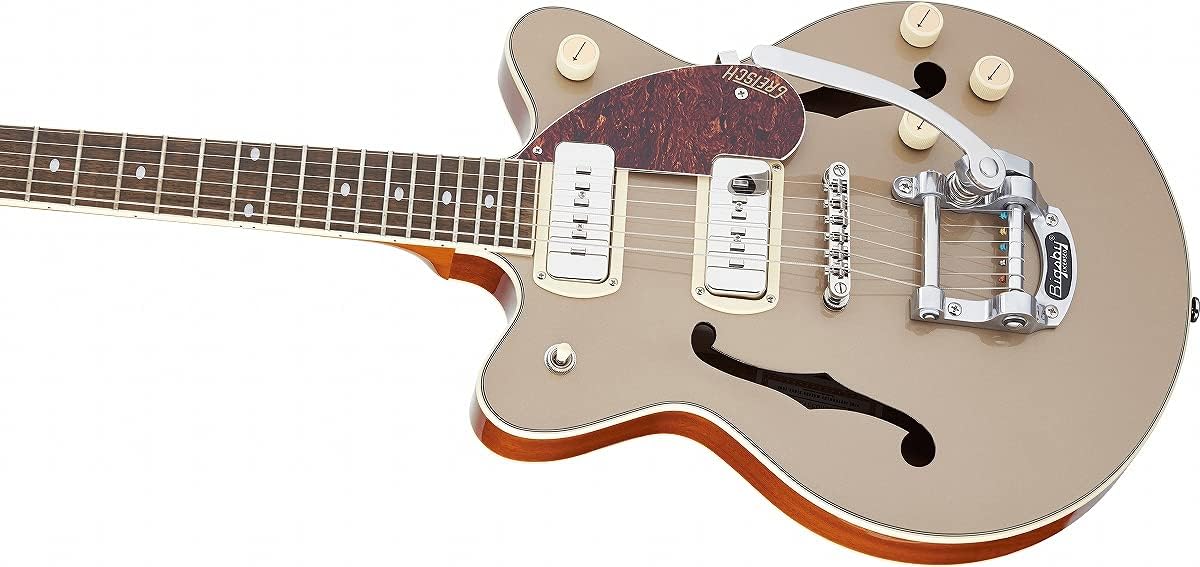 Gretsch G2655T-P90 Streamliner Center Block Jr. Double-Cut P90 Electric Guitar - Sahara Metallic on Vintage Mahogany Sta