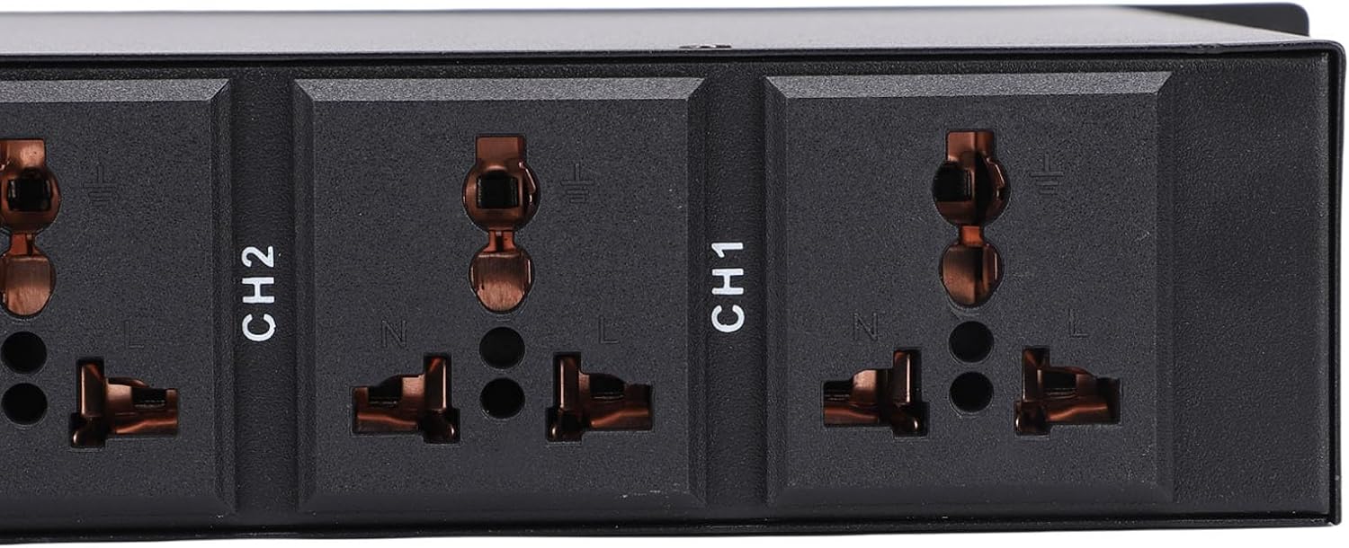 10 Outlet Power Sequencer Conditioner, Audio Digital Power Sequencer with Digital Voltage Display, for Stage Amplifier Speaker (US Plug)