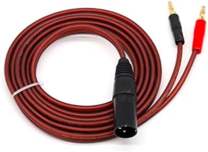 Quality Active Speaker Cable Regular 3 Pin XLR to 2 Banana for Amplifier Soundbox OFC Audio Cable Gold Plating 1M 2M 3M 5M 8M (Color : A Pair, Length : 3meter)