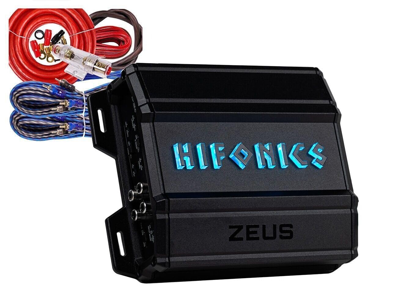 Hifonics ZD-750.4D Zeus Delta 750W 4-Channel Car Audio Amplifier with Gravity 4 Gauge 4-Channel Amp Installation Kit, Class D High-Efficiency Design