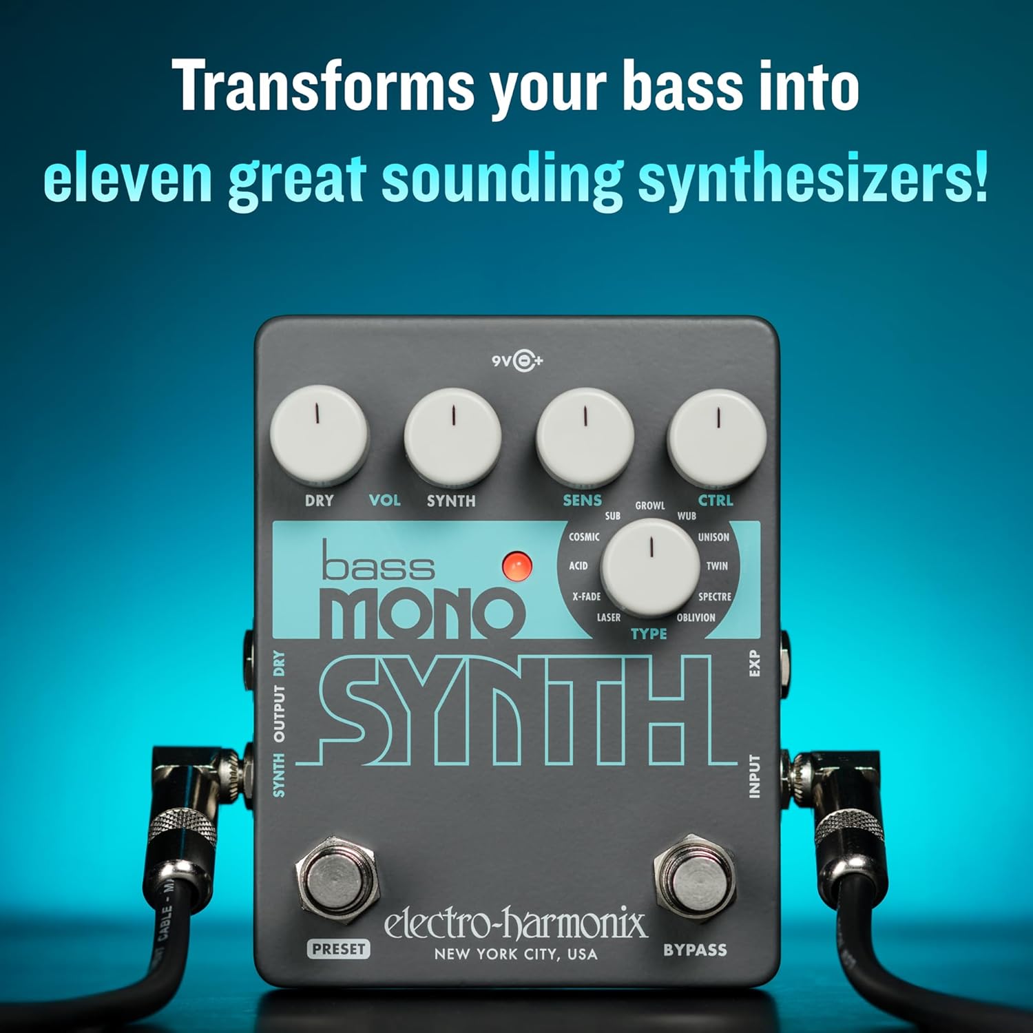 Electro-Harmonix Bass Mono Synth Bass Synthesizer Pedal