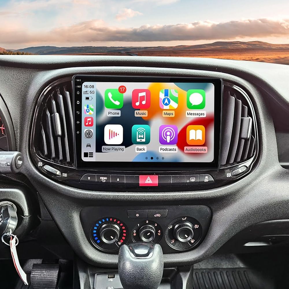 ikasus 9 Touch Screen Android 14 Car Stereo Radio for Dodge RAM Promaster City 2015-2021 with CarPlay Android Auto Car Audio Multimedia Receiver with GPS Navigation Bluetooth Backup Camera,4G+64G