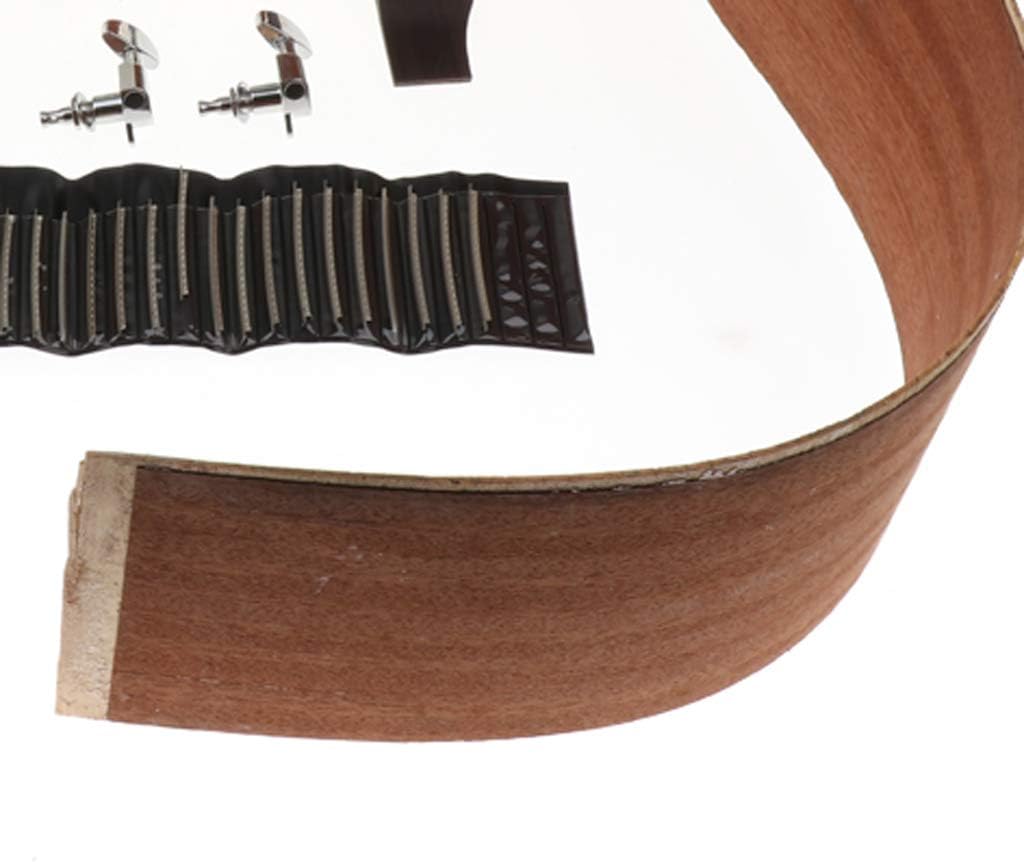 LoveinDIY Spruce Wood 41inch Guitar DIY Kit Neck Rosewood Fingerboard Bridge