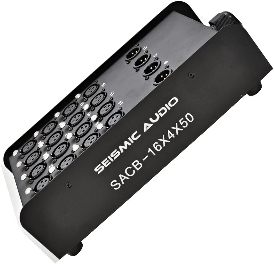 Seismic Audio Speakers 16 Channel Low Profile XLR Send Circuit Board Snake Cable, XLR Splitter Cable, 50 Feet