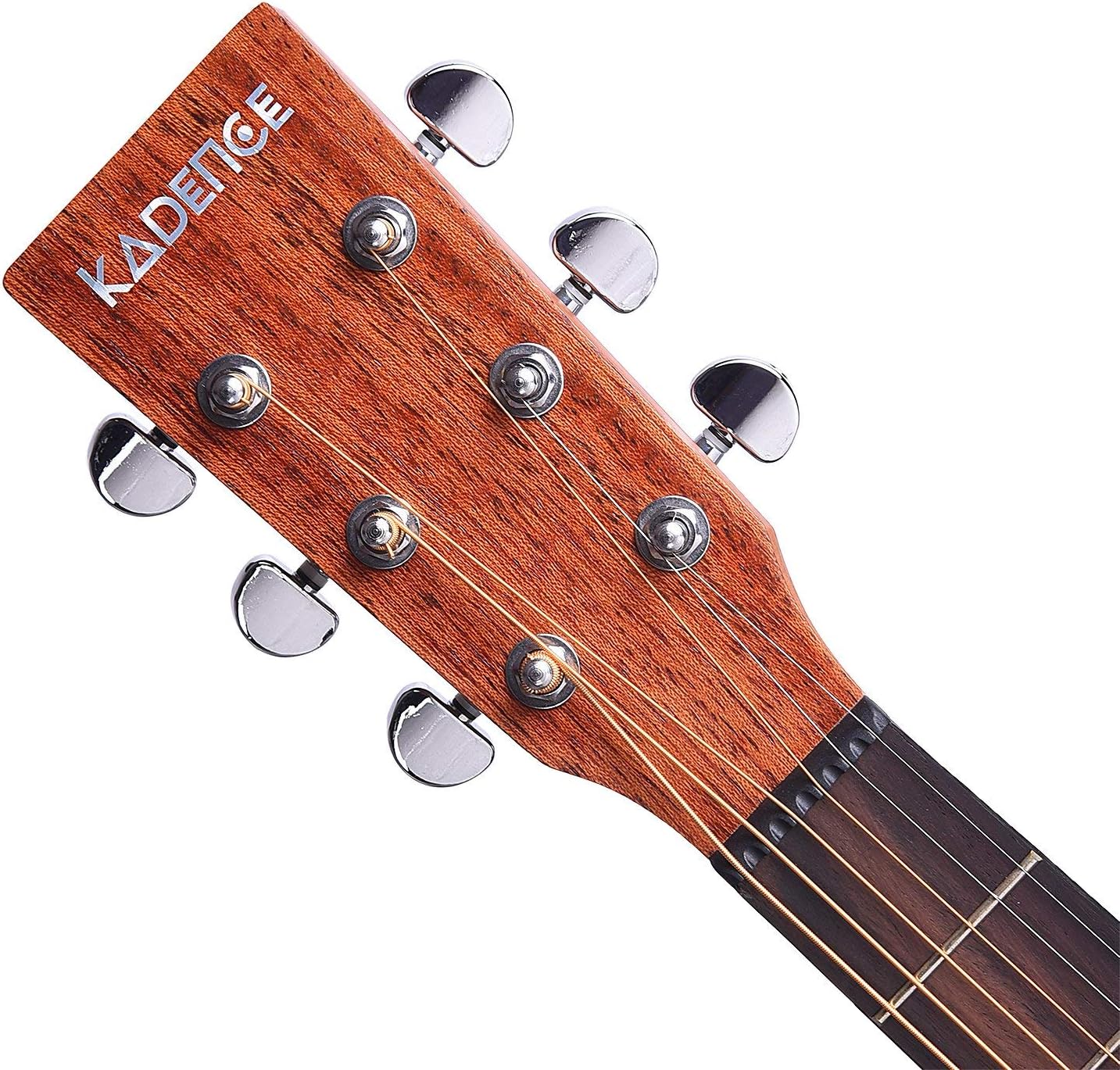 Kadence Electric Acoustic Guitar (Ash Wood) - Semi Acoustic Guitar with Pickup, Inbuilt Tuner, Capo, Strings, Picks, Strap, Cable and Padded bag - Electro Guitars for Beginners & Professionals